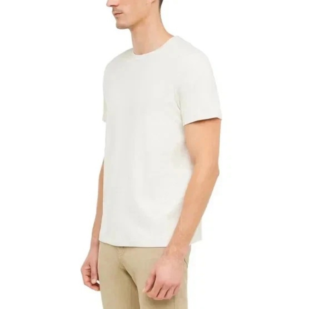 Banana Republic Mens Luxe Touch Tee Tan Cotton Crew Neck T-Shirt Size Medium NEW - Picture 5 of 5
